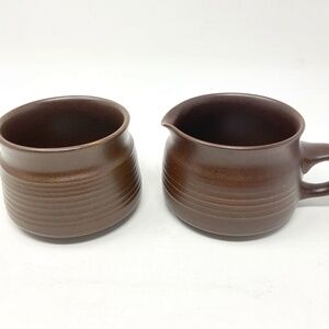 Denby Mayflower (retired) Stoneware Cream & Sugar Set